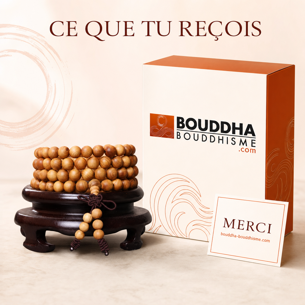 Mala Tibétain Traditionnel : packaging concept (non contractuel)