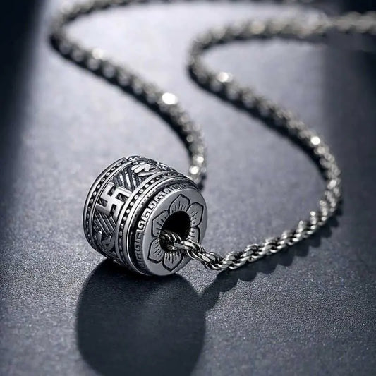 Pendentif Om Mani Padme Hum Rotatif