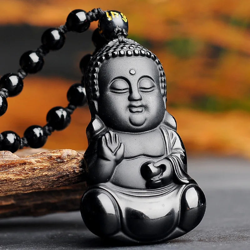 Pendentif Bébé Bouddha Noir