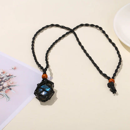 Collier Pierre Labradorite Tressé