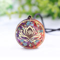 Collier Pendentif en Orgonite Lotus