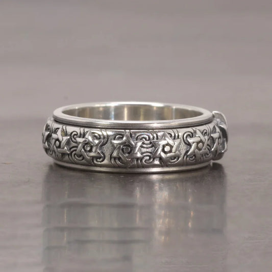 Bague de Prière Bouddhiste (Tournante)