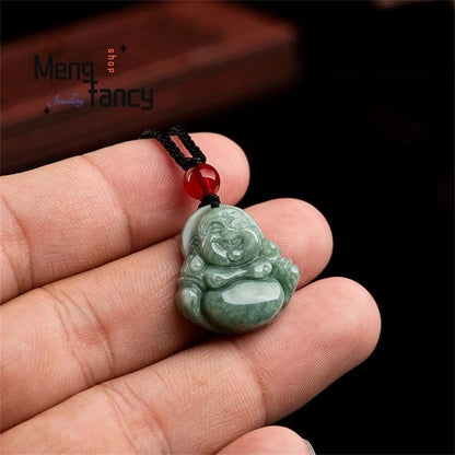 Pendentif Bouddha Double Relief en Jade
