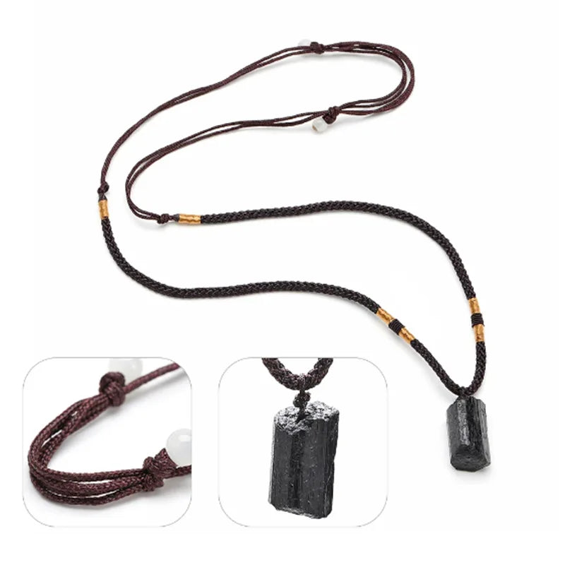 Collier en Tourmaline Noire Brute