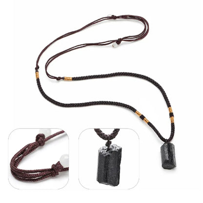 Collier en Tourmaline Noire Brute