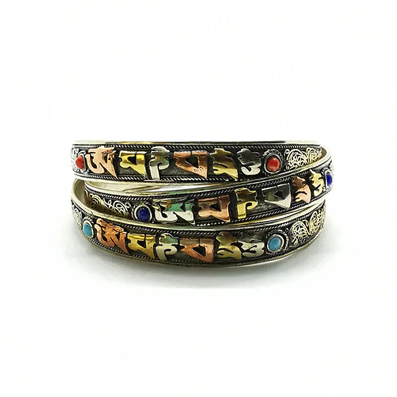 Bracelet Manchette Mantra Tibétain