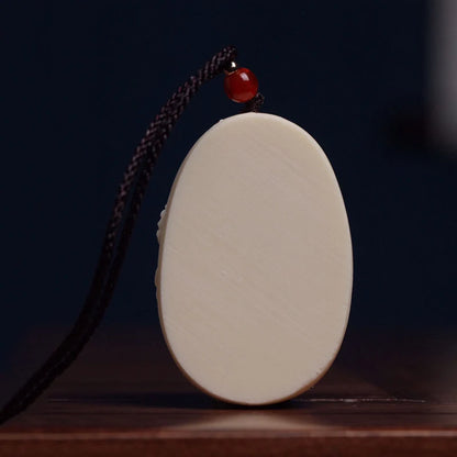 Pendentif Bouddha Dragon Blanc