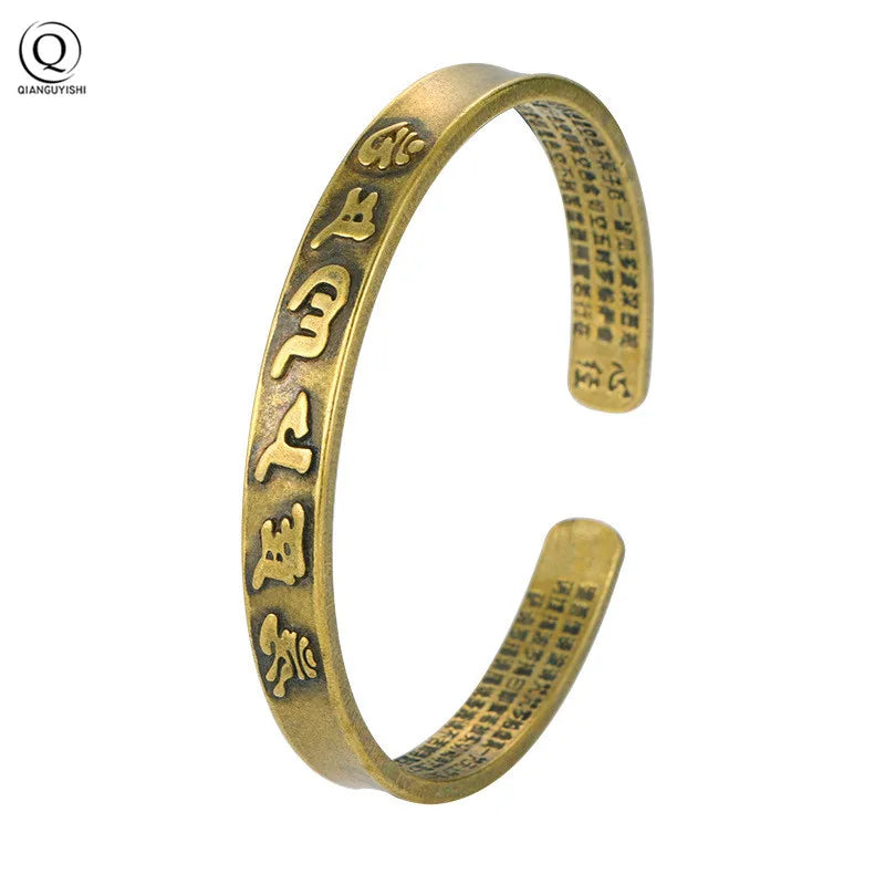Bracelet Manchette Cuivre Tibétain
