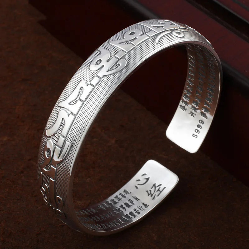 Bracelet Mantra Tibétain en Argent