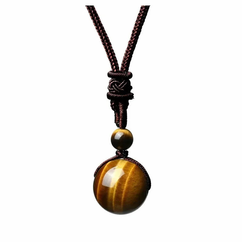 Collier en Pierres Oeil de Tigre Bleu