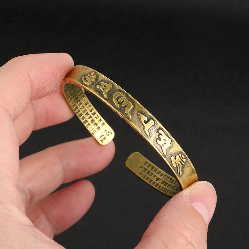 Bracelet Manchette Cuivre Tibétain