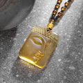 Pendentif Bouddha en Jade Jaune
