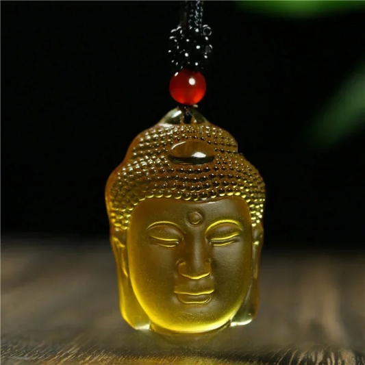 Pendentif Bouddha en Citrine