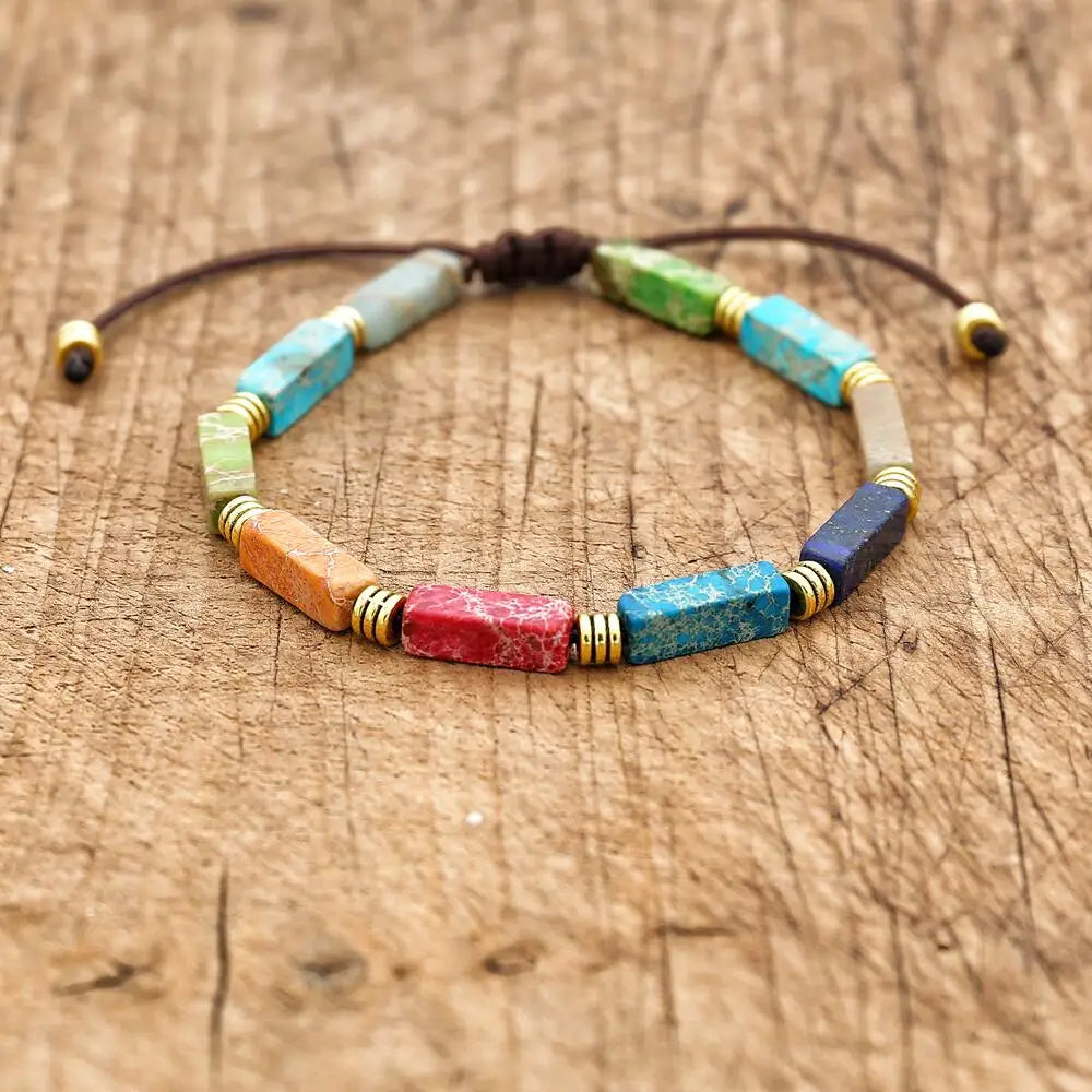 Bracelet 7 Chakras Femme Pierres Naturelles