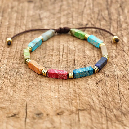Bracelet 7 Chakras Femme Pierres Naturelles