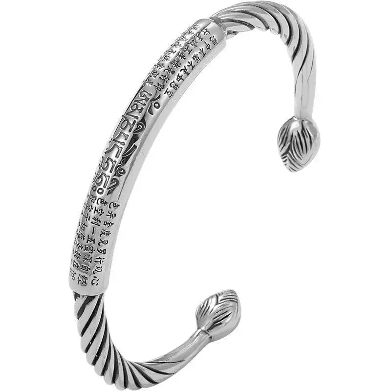 Bracelet Argent Tibetain Bouddhiste