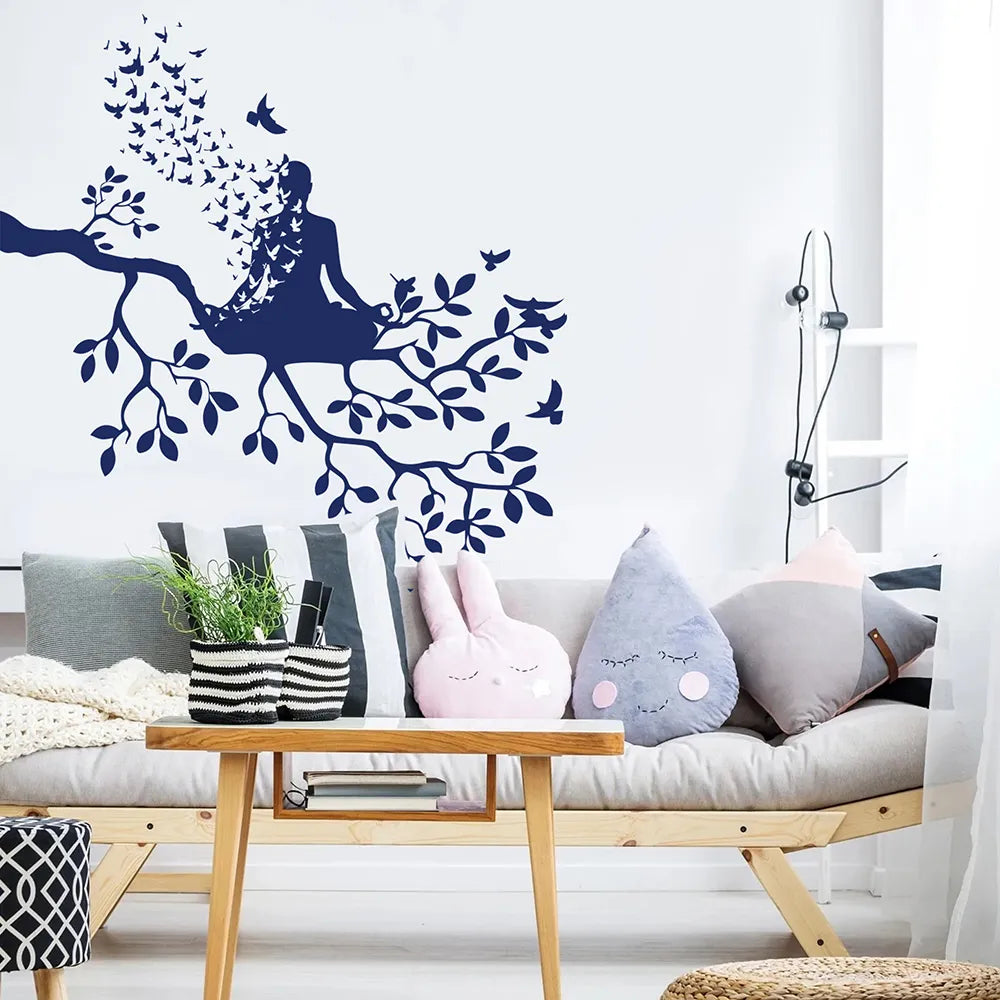 Stickers Bouddha sur une Branche d'arbre