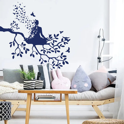 Stickers Bouddha sur une Branche d'arbre