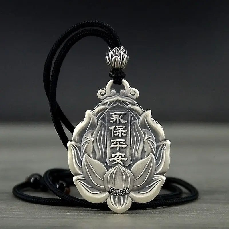 Pendentif Amulette Bouddhiste en Argent