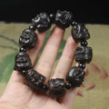 Bracelet Tête de Bouddha en Bois