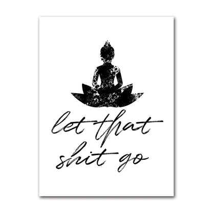 Poster Bouddha souriant comparaison cinq formats 10x15 à 25x35 cm