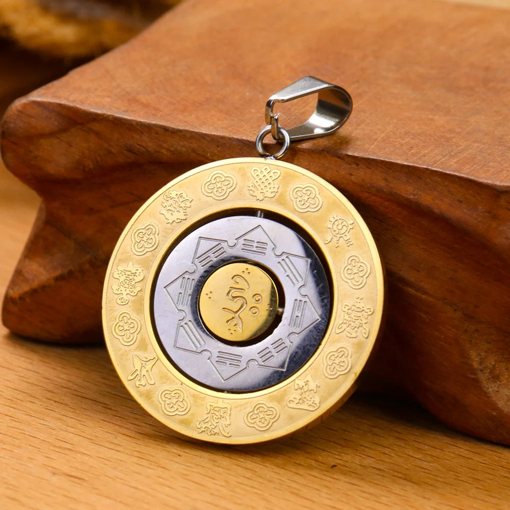 Amulette Bouddhiste Om Or Rond