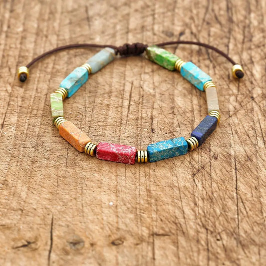 Bracelet 7 Chakras Femme Pierres Naturelles