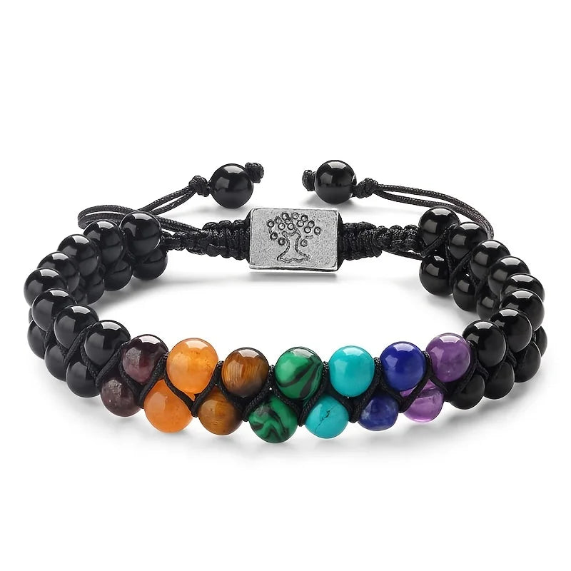 Bracelet 7 Chakra Double Arbre de Vie