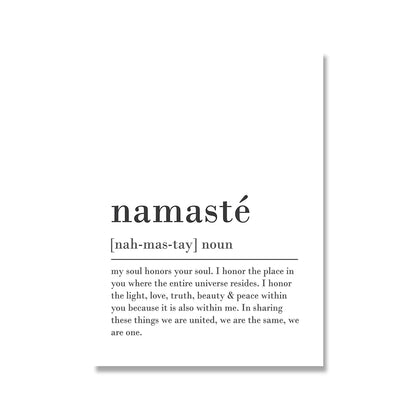Comparatif 5 formats poster Bouddha Namaste 13x18 à 30x40 cm
