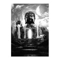 Tableau Bouddha Noir Et Blanc