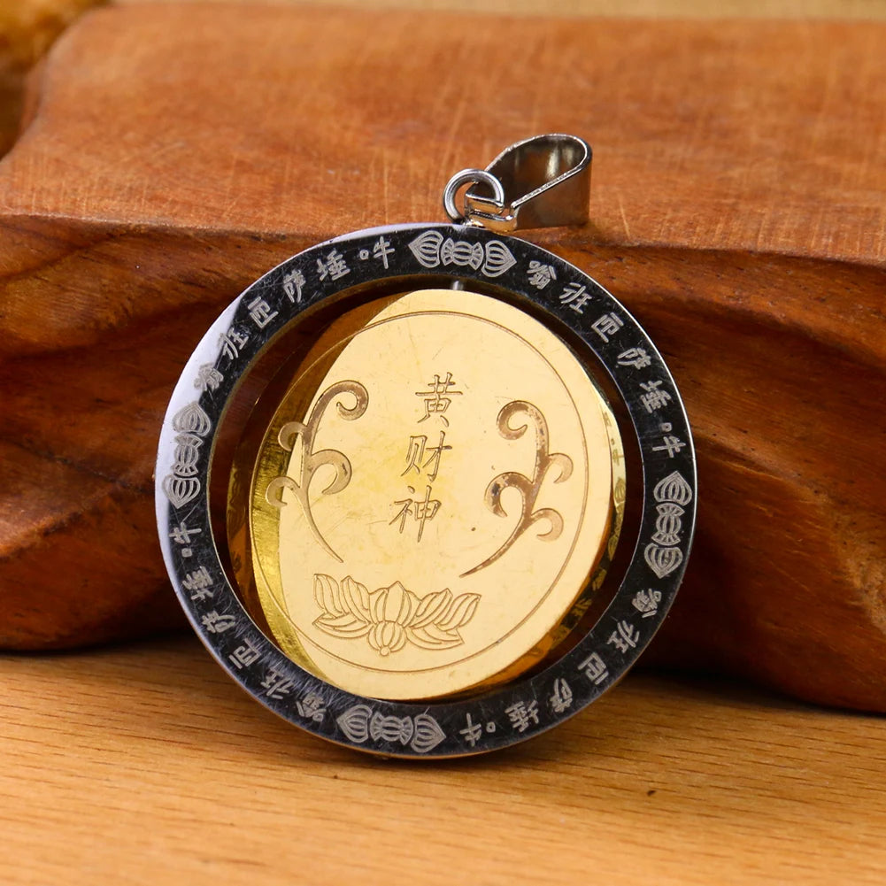 Amulette Bouddhiste Om Or Rond