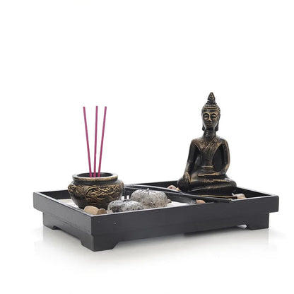 Jardin Zen Bouddha Méditation avec Porte-Encens