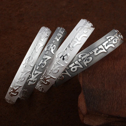 Bracelet Mantra Tibétain en Argent