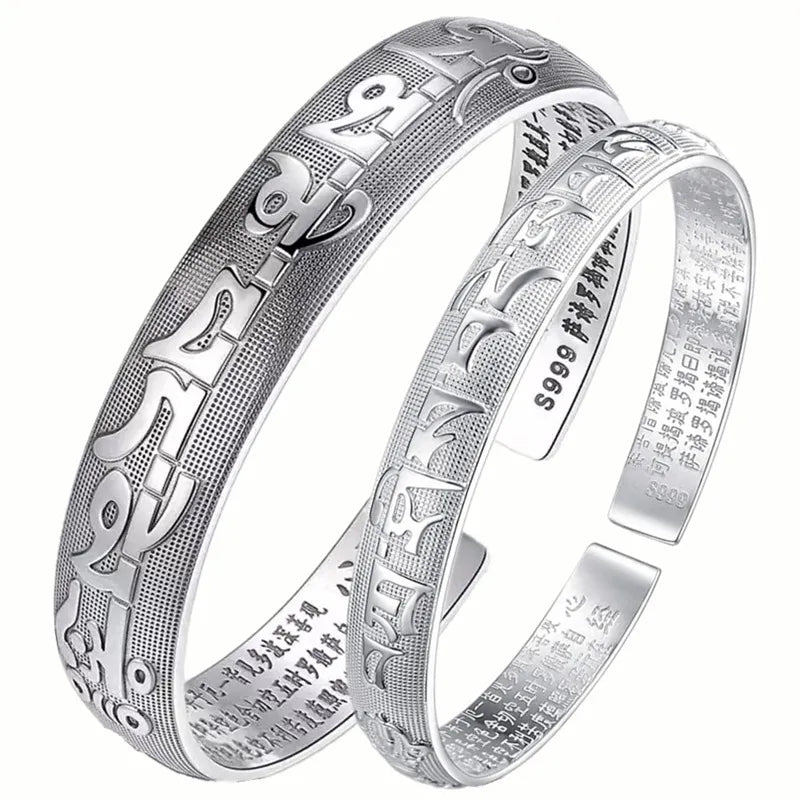Bracelet Mantra Tibétain en Argent