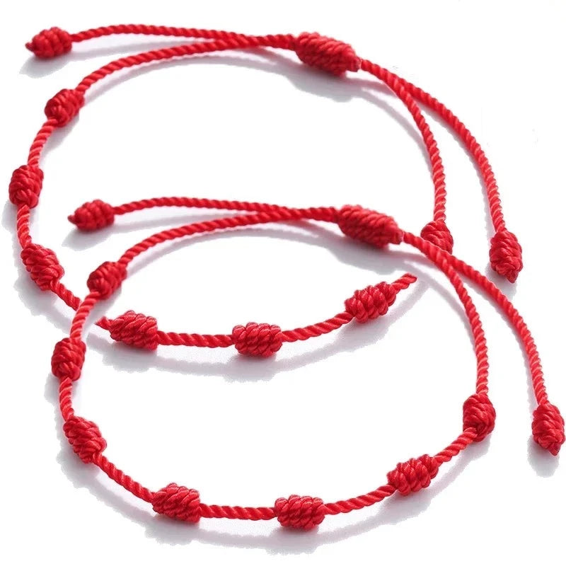 Bracelet Fil Rouge 7 Noeuds