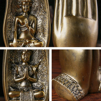 Statue 2 main de Bouddha en résine