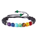 Bracelet 7 Chakras Avec Pierre de Lave