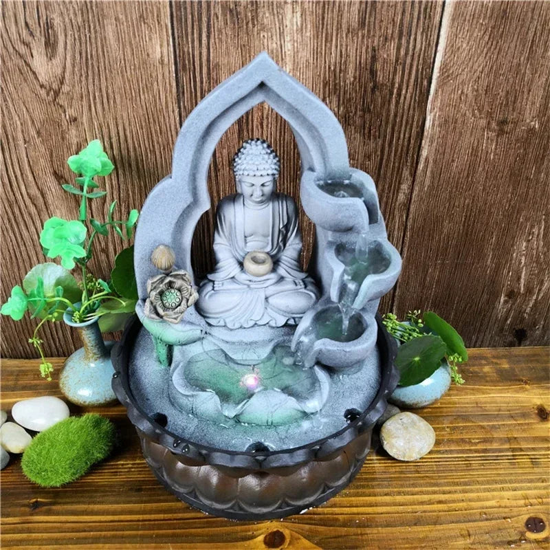 Fontaine Intérieur Zen Temple Bouddhiste