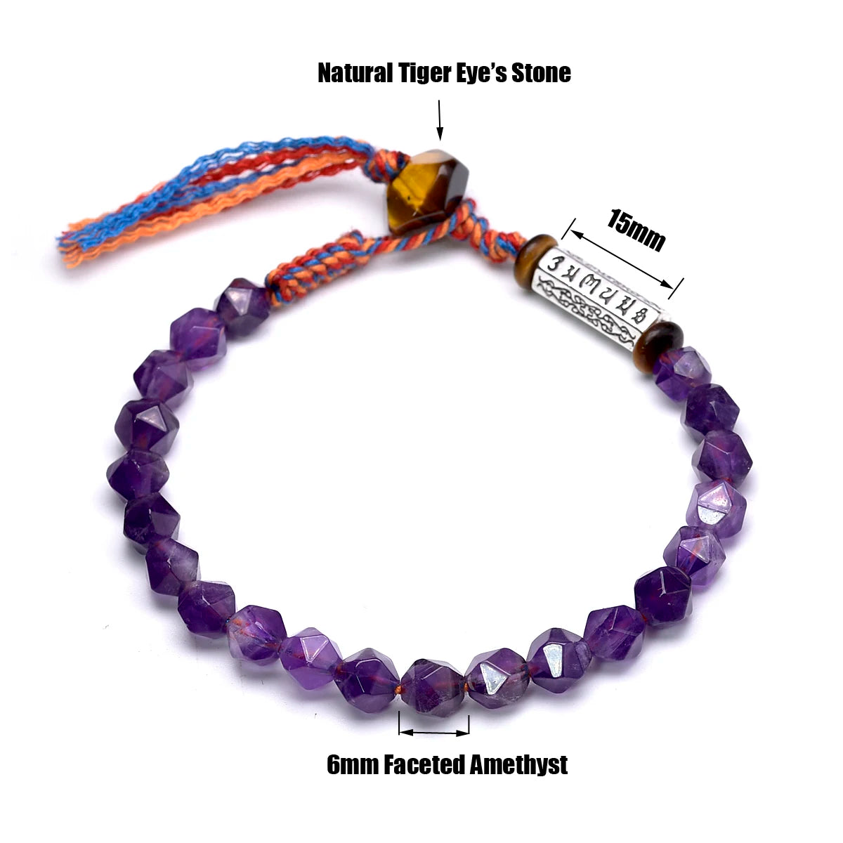 Bracelet Tibétain Om en Améthyste