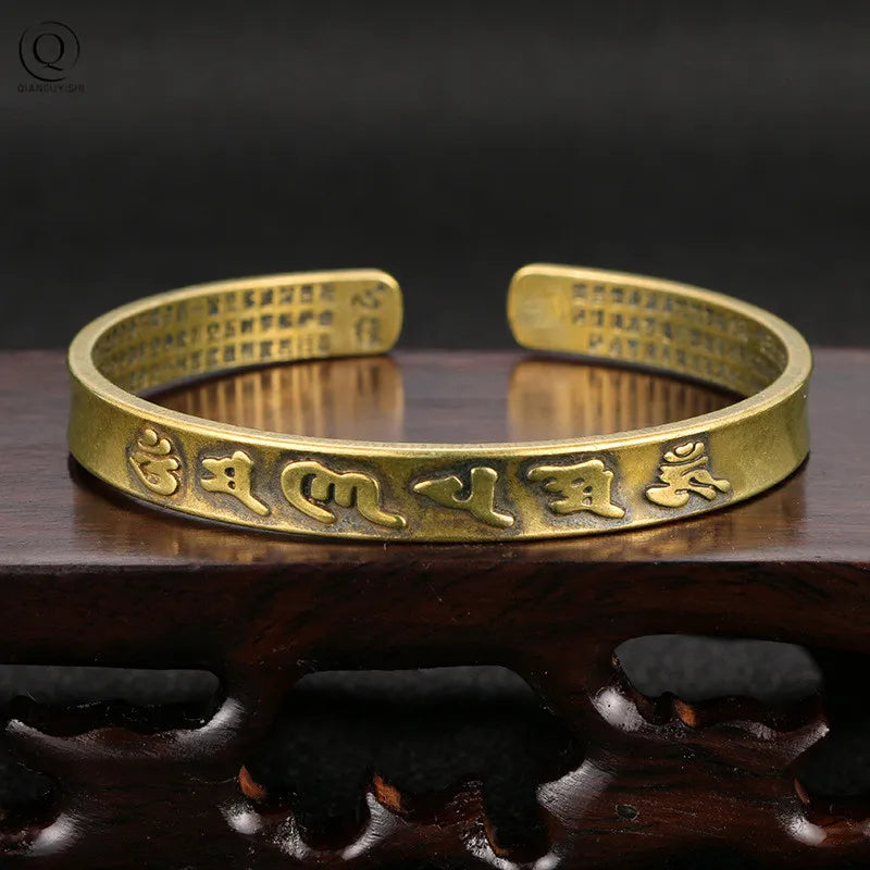 Bracelet Manchette Cuivre Tibétain