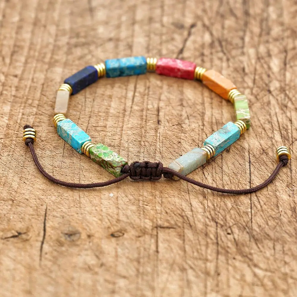 Bracelet 7 Chakras Femme Pierres Naturelles