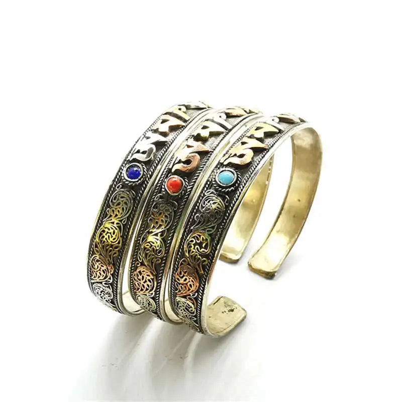 Bracelet Manchette Mantra Tibétain