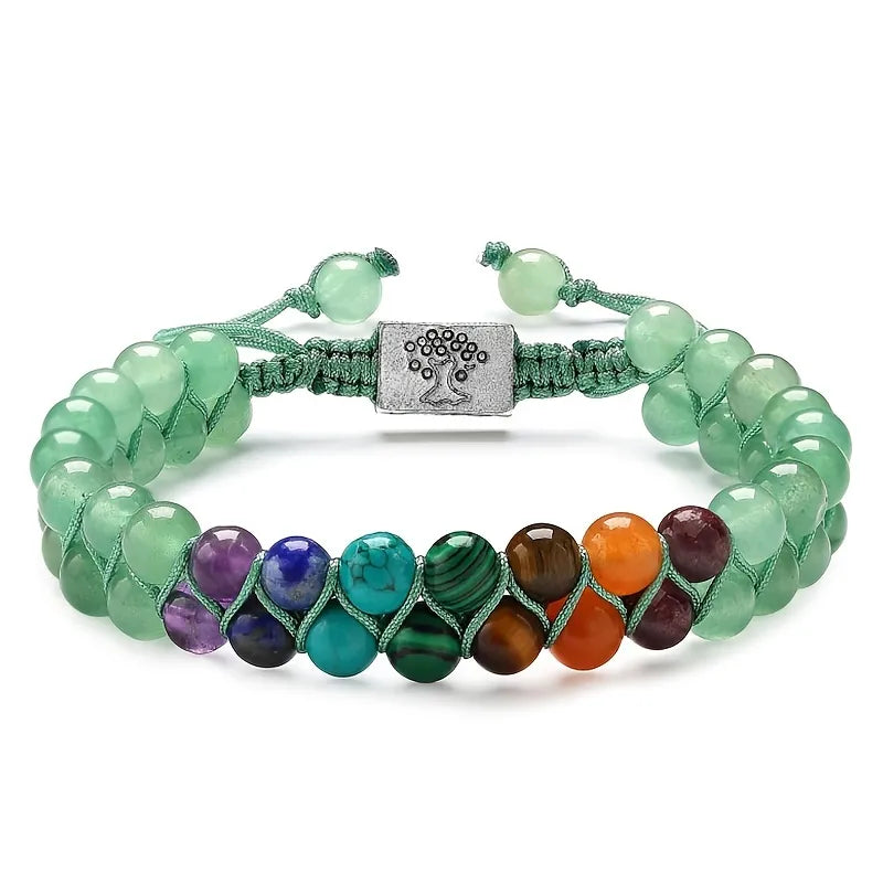 Bracelet 7 Chakra Double Arbre de Vie