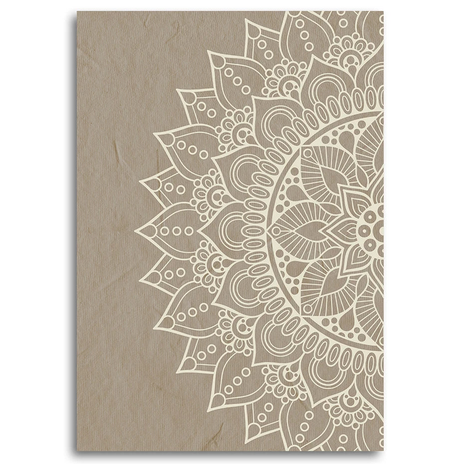 Tableau fleur de lotus beige format 40x60 cm sans cadre