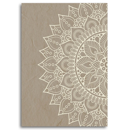 Tableau fleur de lotus beige format 40x60 cm sans cadre