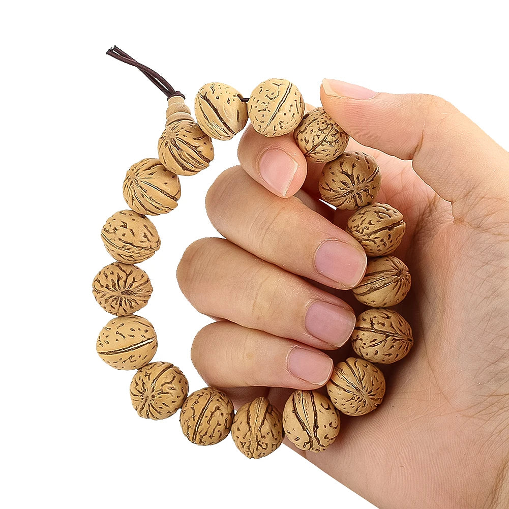 Bracelet Mala Bouddhiste en Noix de Montagne