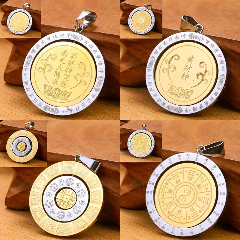 Amulette Bouddhiste Om Or Rond