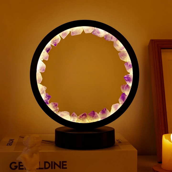 Lampe de Chevet Rechargeable en Pierre Naturelle