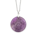 Pendentif Chakra en Pierre Naturelle Rond Gravé