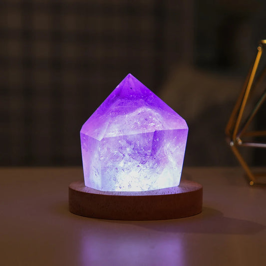 Lampe Pointe en Cristal Améthyste